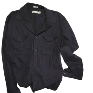 CALVIN KLEIN MENS LONG SLEEVE BLACK BUTTON UP TOP
